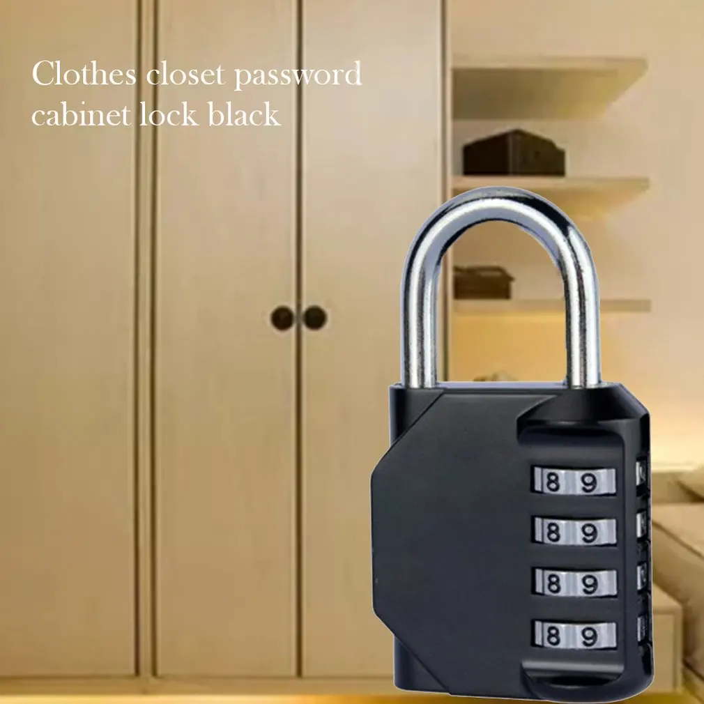 4 Digit Password Lock Gym School Locker Security Suitcase Luggage Coded Cupboard Cabinet Padlock Drop Shipping | Обустройство дома