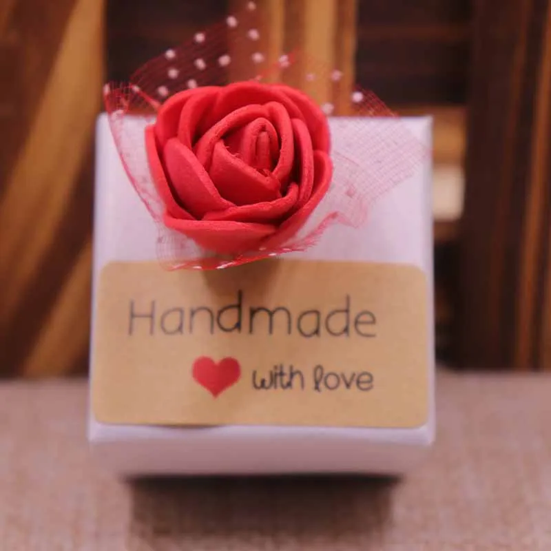 24 шт./лот 2019 новый стиль цветок и ручная работа с надписью Love ожерелье коробка