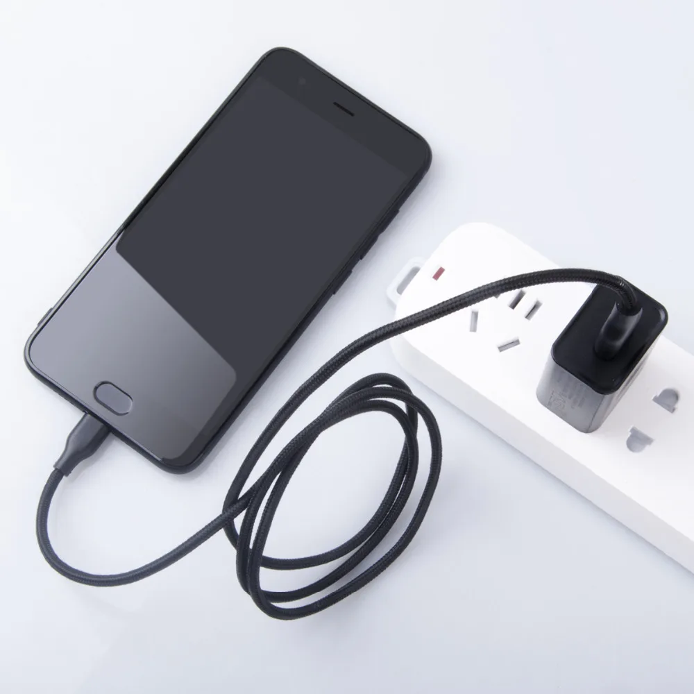 FONKEN 2.4A зарядный кабель в нейлоновый оплетке с разъемом Micro USB Quick Зарядное устройство USB Дата-кабель провод для быстрой зарядки для samsung htc Android кабели для мобильных телефонов 1 м