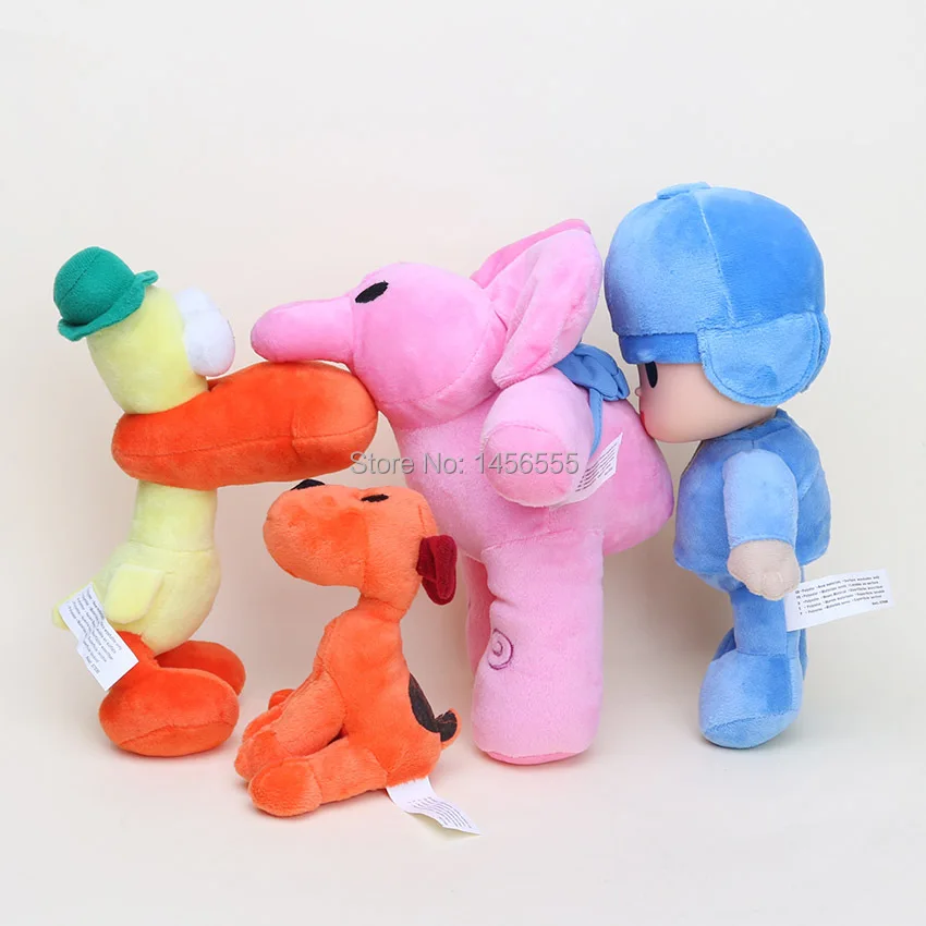 4 шт./партия полный набор POCOYO мультфильм мягкие животные плюшевые игрушки хобби Loula& Elly& Pato& POCOYO плюшевые игрушки