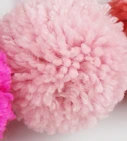 pink Комплект из 4 предметов, вязаное помпонами 60 мм-2,4 дюймов балабоны 12 цветов ручной работы помпонами качественный материал для аксессуар - Цвет: pink