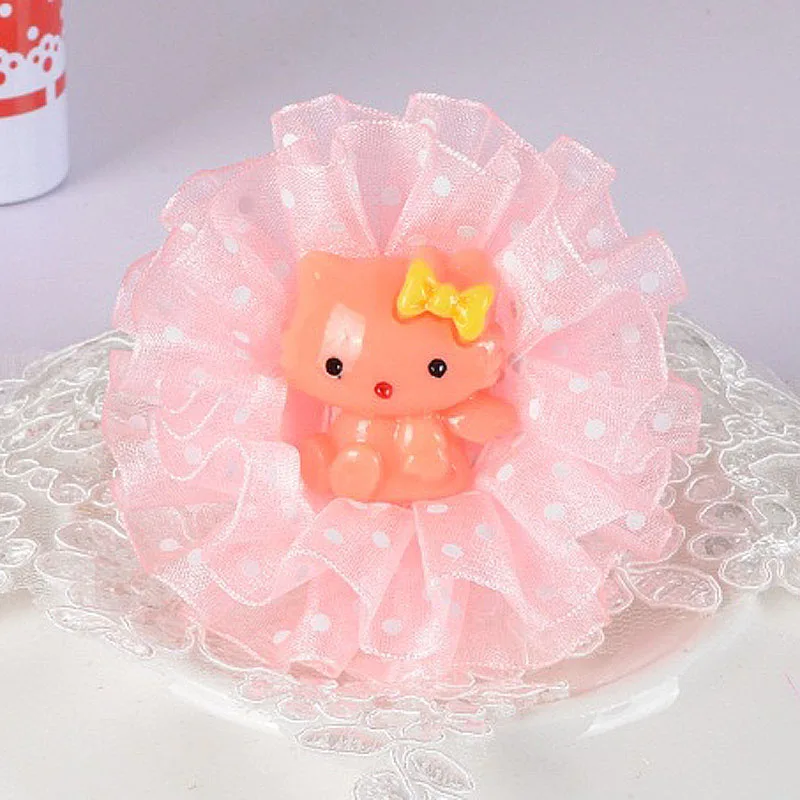 Тюль шифон цветок 2 шт Мода мой милый мультфильм маленький кот голова питомца