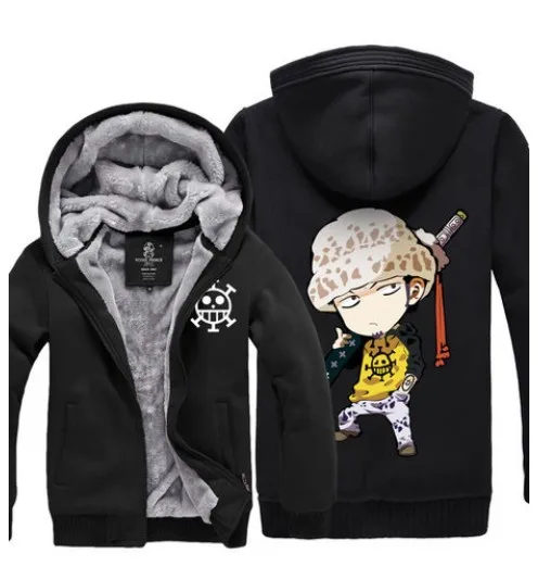 Аниме цельный костюм соломенная шляпа Луффи утолщаются зимние Mihawk Ace Chopper куртка