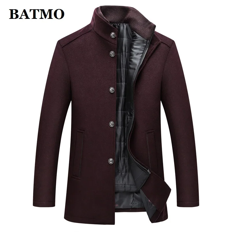 BATMO 2023 new arrival autumn&winter high quality wool thick trench coat men,men's wool jackets Overcoat,plus-size M-XXXL AL 03