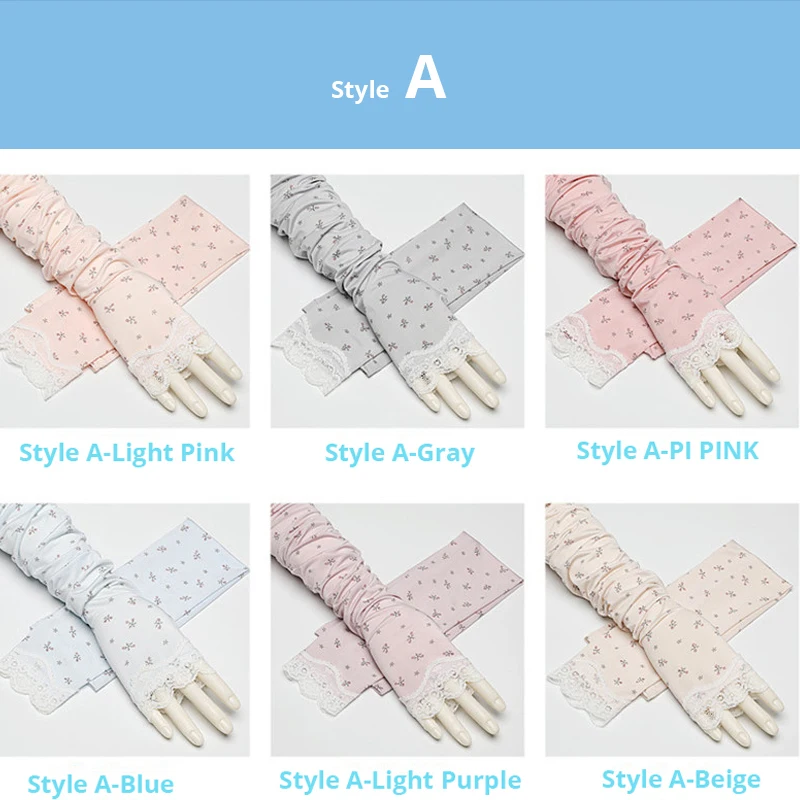 2018 солнцезащитные рукава Женские Рукава женские тонкие длинные кружевные с УФ