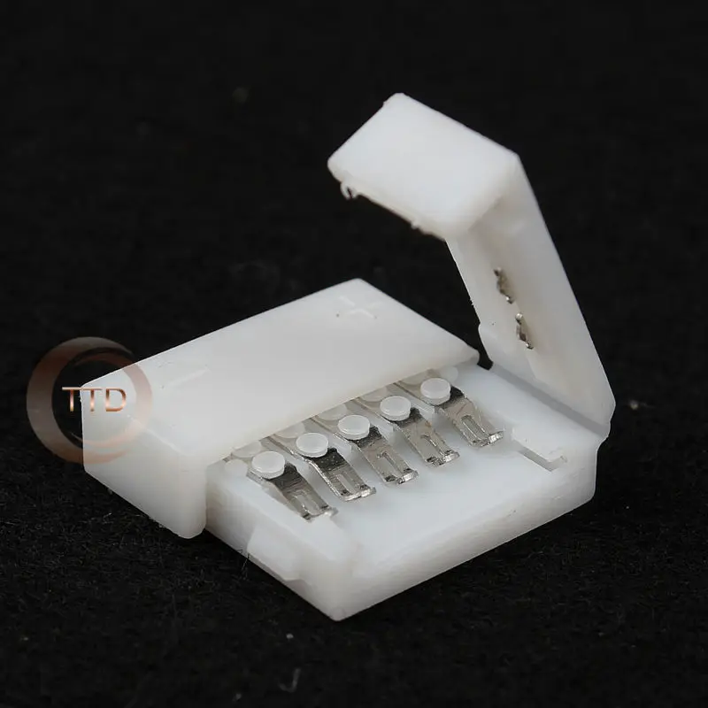 10 шт. 5pin светодиодные полосы клип 5 pin 12 мм RGBW RGBWW разъем для ширина 5050 RGB + W WW