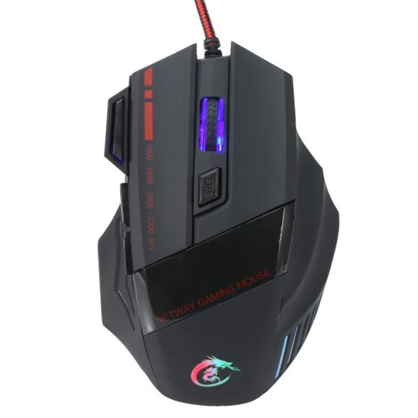 Новая популярная мышь 5500 DPI 7D светодиодный оптический USB Проводная