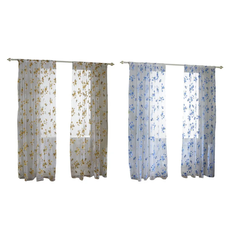 Маленькие цветы тюль занавески для гостиной постельные принадлежности оконные