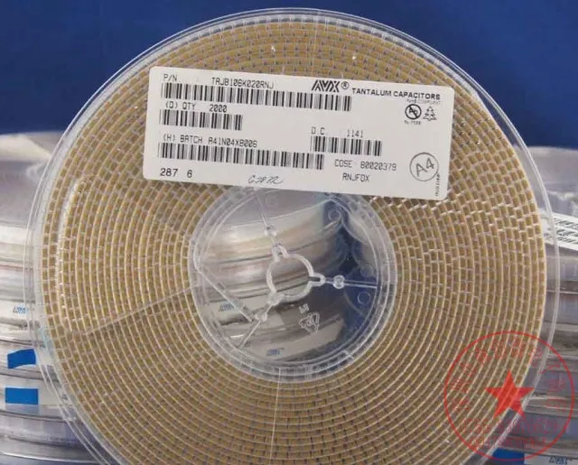SMD Танталовый конденсатор мкФ 20 в Тип B 106 d TAJB106K020RNJ Оригинал AVX 3528/1210|avx|avx capacitor |