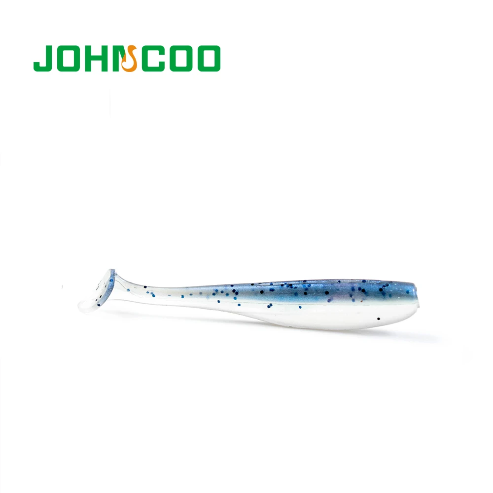 JOHNCOO 12 шт 65 мм 1 8 г рыболовная приманка двойного цвета Т хвост Pesca Мягкая