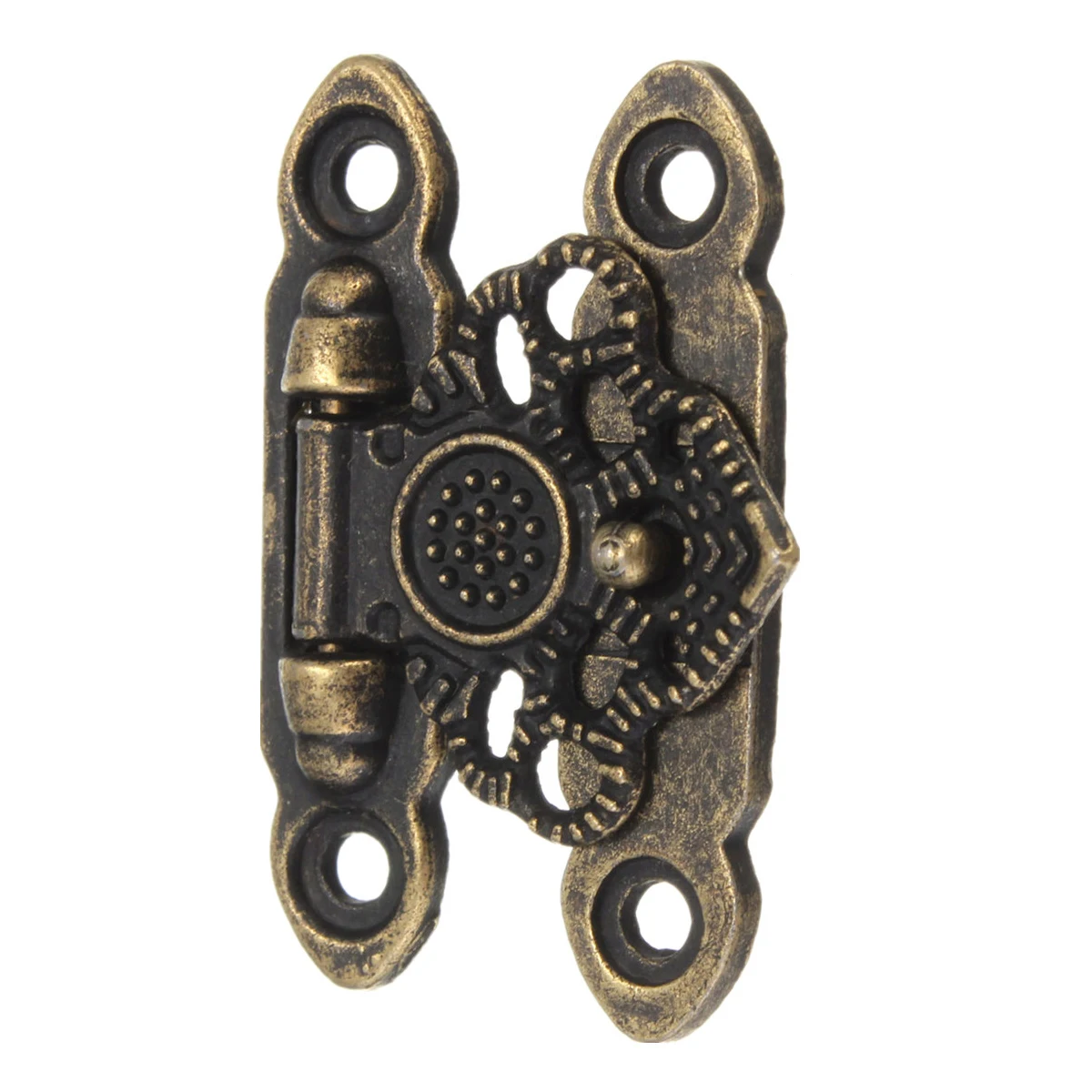 Top quality 12x Antique Brass Decor Jewelry Trinket Wooden Box Hasp Clasps Latch Hook+Screws | Обустройство дома