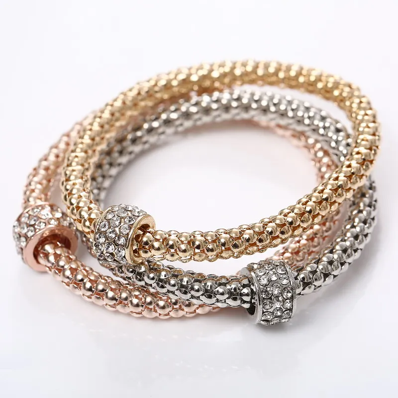 Модные золотые красочные браслеты с подвесками для женщин Роскошные модный