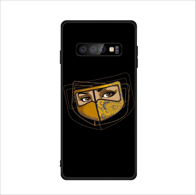 Muslim Islamic Gril Eyes Arabic Hijab Girl Black silicone Case For Samsung Galaxy S8 S9 NOTE 8 9 A7 2018 S10 Plus Lite | Мобильные
