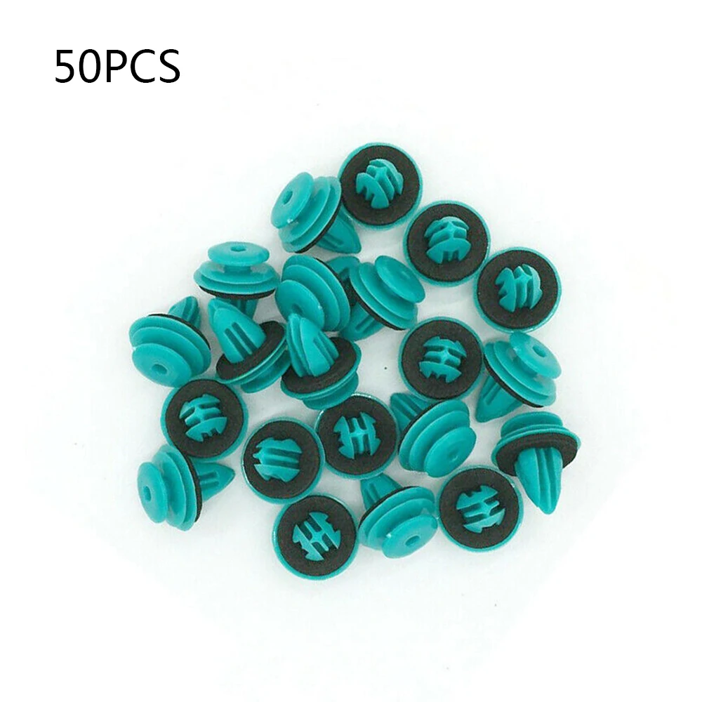 Автомобильные заклепки зажимы для бампера 50 шт. дверная панель зеленый цвет