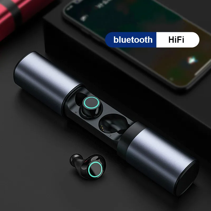 T6 TWS беспроводные bluetooth наушники со встроенным HD микрофоном зарядным устройством