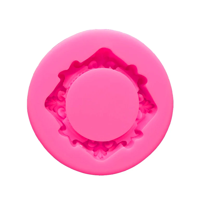 3D прямоугольная зеркальная рамка форма торта силиконовый узор помадка для