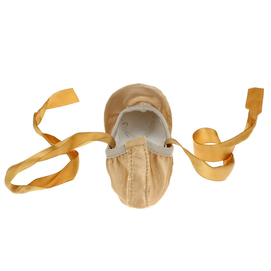 MSMAX B121 Dance Shoes Girls Ballet Latin Children Flat Sneakers Practice Dancing Silk Riband |