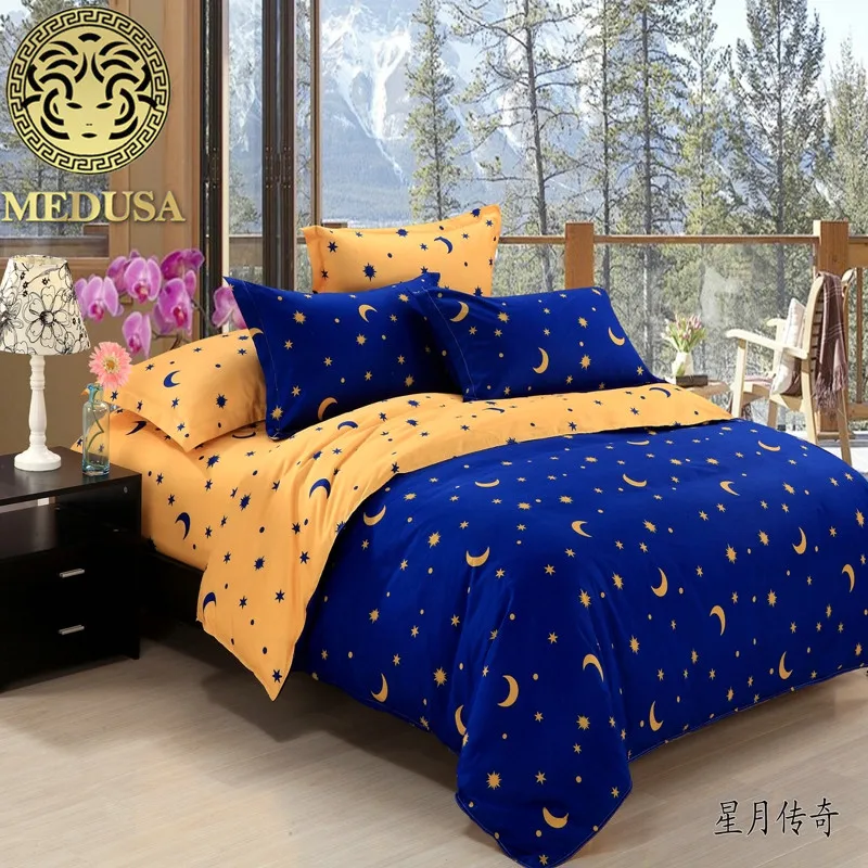 Медуза звезды моды луна и король королева полный размер 4 шт. постельных