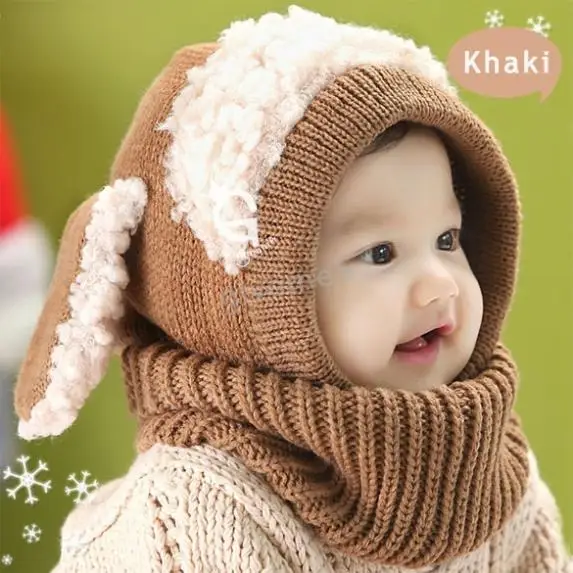 2014 Classic Knitted Cute Baby Cap Winter Beanie Headdress Head Warmer Kids Hat Top Quality Hot Sale | Тематическая одежда и