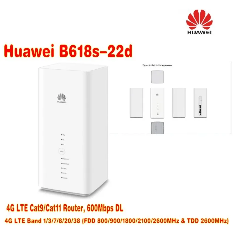 Беспроводной маршрутизатор Huawei B618s 22d 4G LTE VoIP CPE plus MIMO 49dBi TS9|lte cpe|connector |