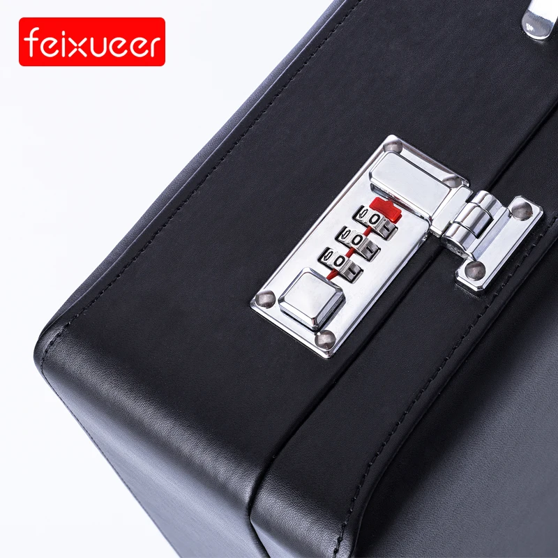 Feixueer дизайнерский PU кожаный портфель деловой чехол для ноутбука мужской