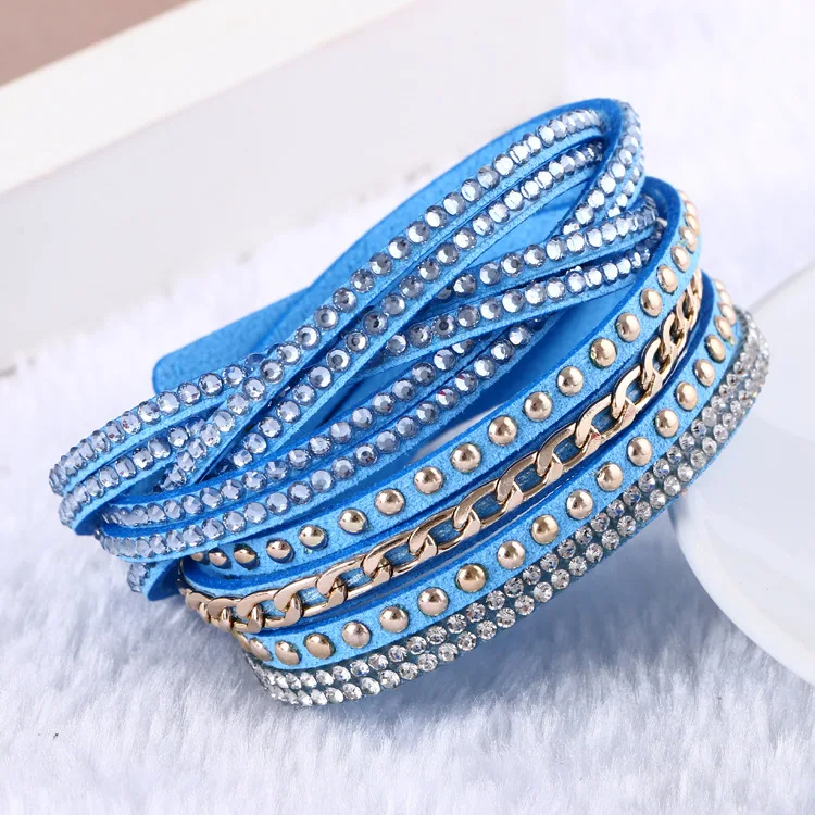 New Fashion leather bracelet Punk Style Multilayer Bracelets & Bangles Rivet Bracelet For Women pulseras Best Gifts 2016 Hot | Украшения