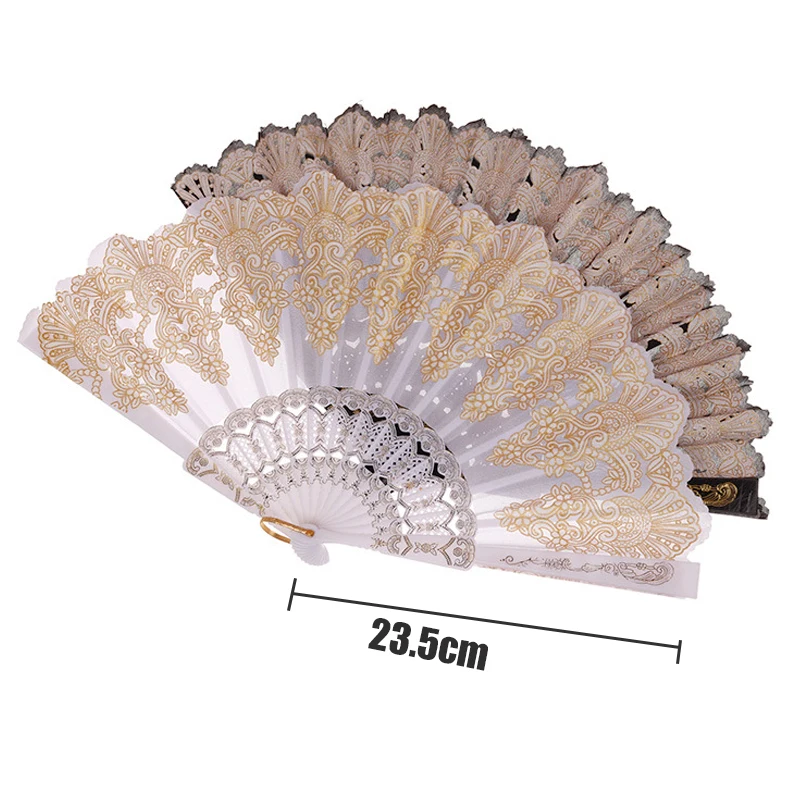 5 шт. Китайский Японский Ручной Веер винтажный пластиковый Шелковый кружевной