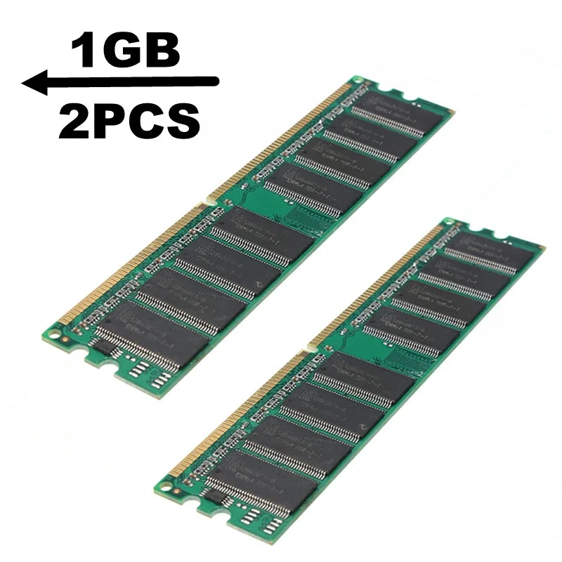 Оперативная память DDR 2 Гб (2x1 ГБ) 400 МГц PC3200 без Ecc DIMM 184 pin SD RAM настольный ПК