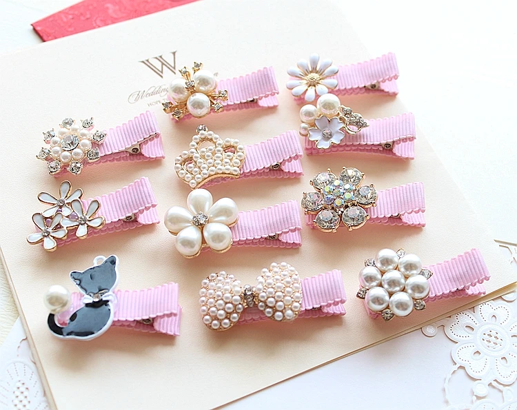 1 шт. детские заколки для волос корона жемчуг аксессуары жемчужные банты