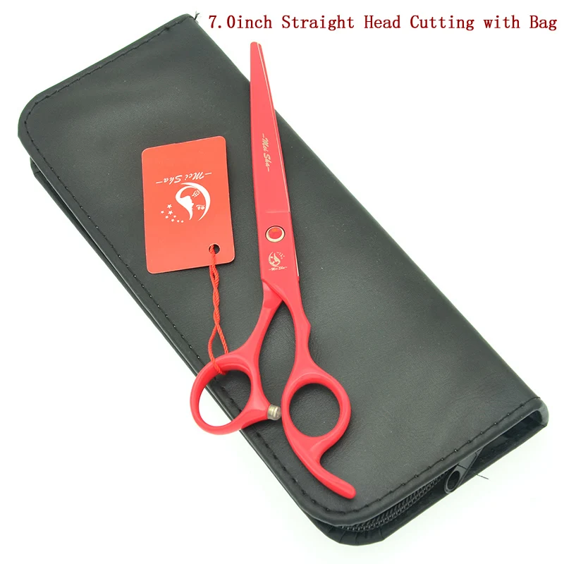 HB0145 with Bag Meisha 7 дюймов Высокое качество Изогнутые Ножницы для ухода за домашними животными набор ножницы для стрижки собак Япония 440c инструменты для красоты щенков HB0137 - Цвет: HB0145 with Bag