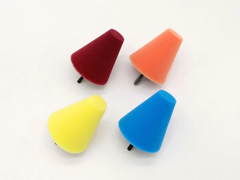 Wheel Hub Polish Buffing Shank Polishing Sponge Cone Metal Foam Pad Car 6MM