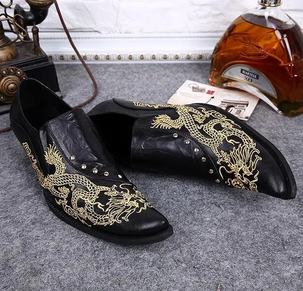 Choudory/итальянская пикантная мужская обувь с вышивкой Эспадрильи на плоской