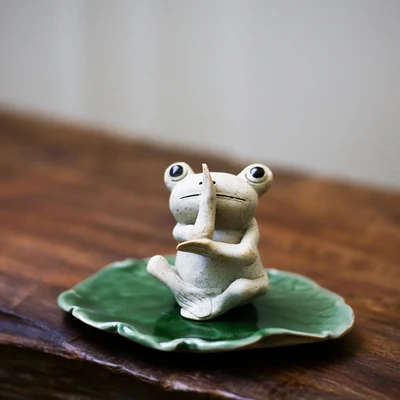Only Frog WIZAMONY Китайский Фиолетовый Глиняный чайный набор кунг-фу чай ПЭТ лягушка и Лотос Чай Аксессуары для Пуэр Улун чай домашний декор - Цвет: Only Frog