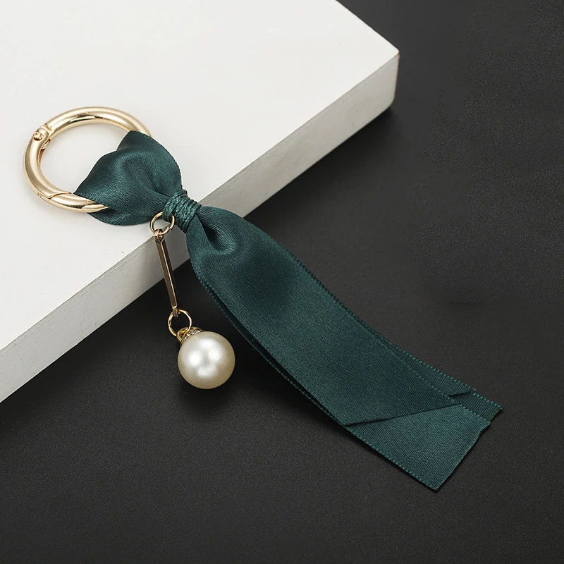 Тканевая лента жемчужный брелок Подвеска декоративный элегантный Золотое