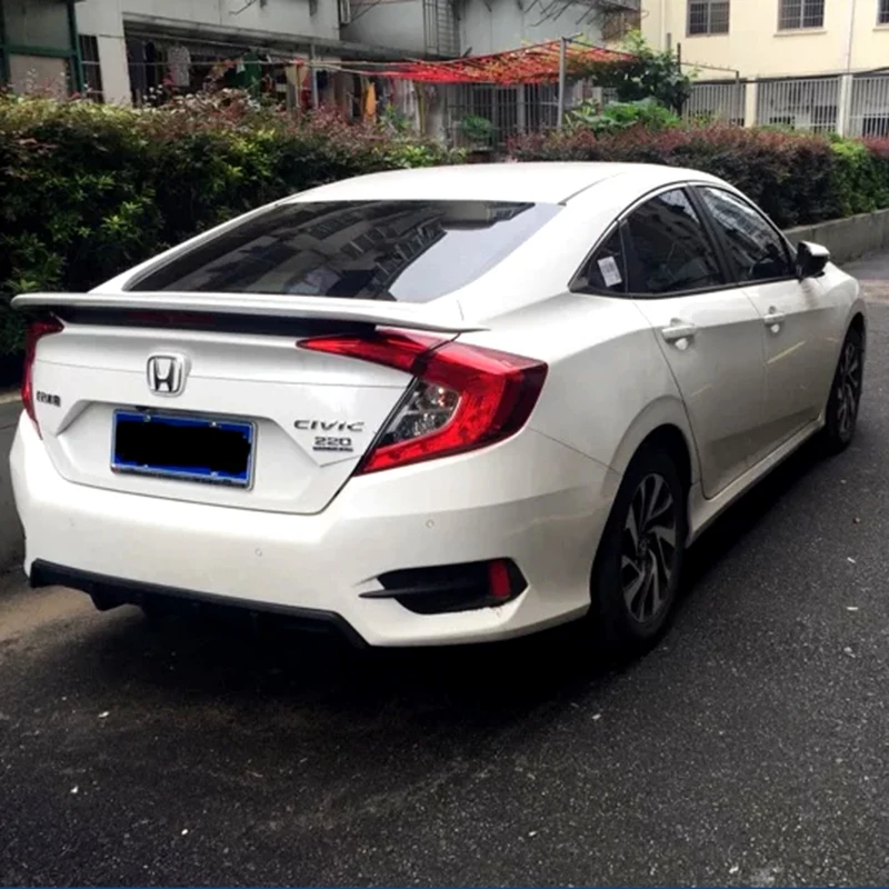 Для Civic Высокое качество ABS спойлер из материала для Honda 2015 2018 Новый Тип черный или