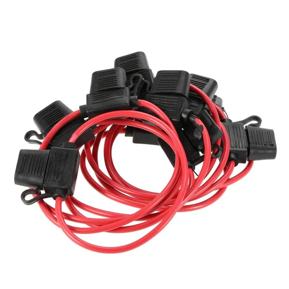 10pc 12V 40A Standard Blade Inline Fuse Holder with Waterproof Dustproof Cover | Электроника