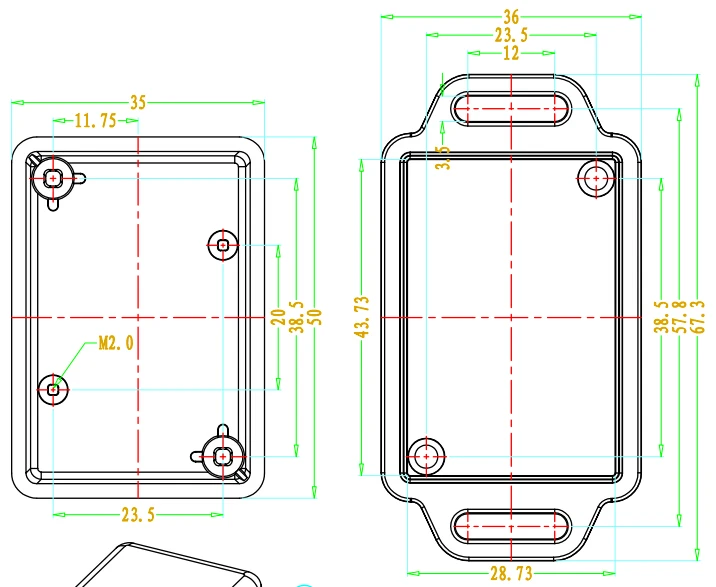 Бесплатная доставка пластиковый корпус Электронный (1 шт.) 51*36*20 мм проект