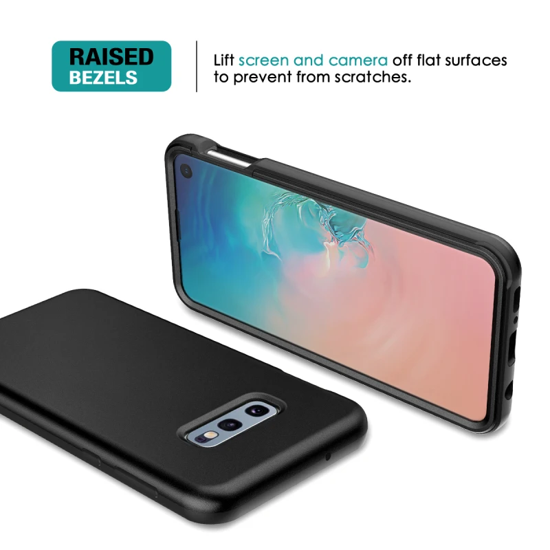 Для Samsung S10e 2 в 1 противоударный чехол-бампер со встроенным защитным экраном