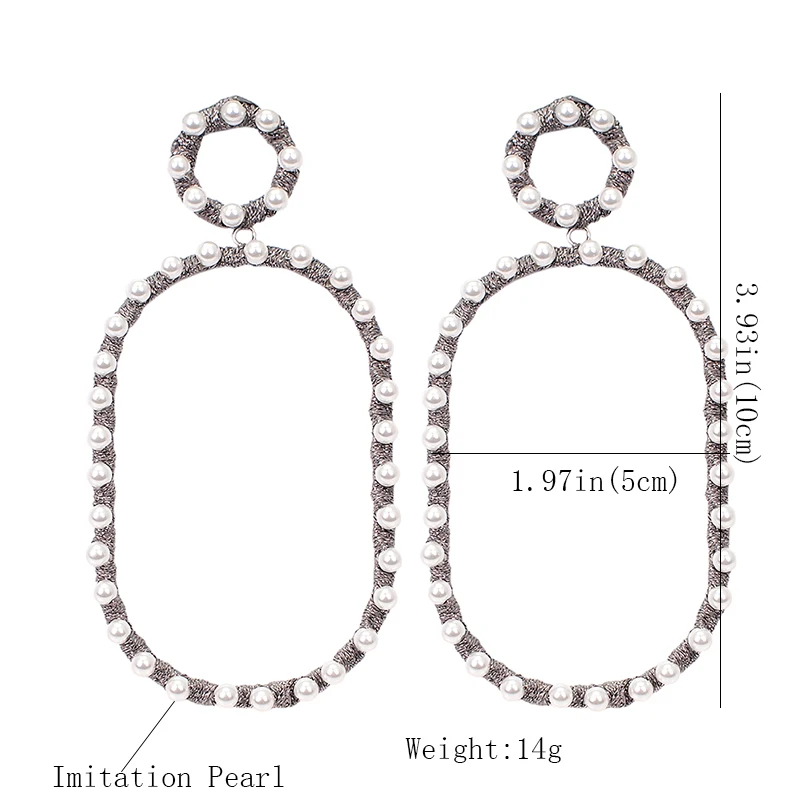 Искусственные жемчужные серьги с подвеской для женщин модный большой подвесной элегантный ювелирный аксессуар подарок Brincos Pendientes UKEN.