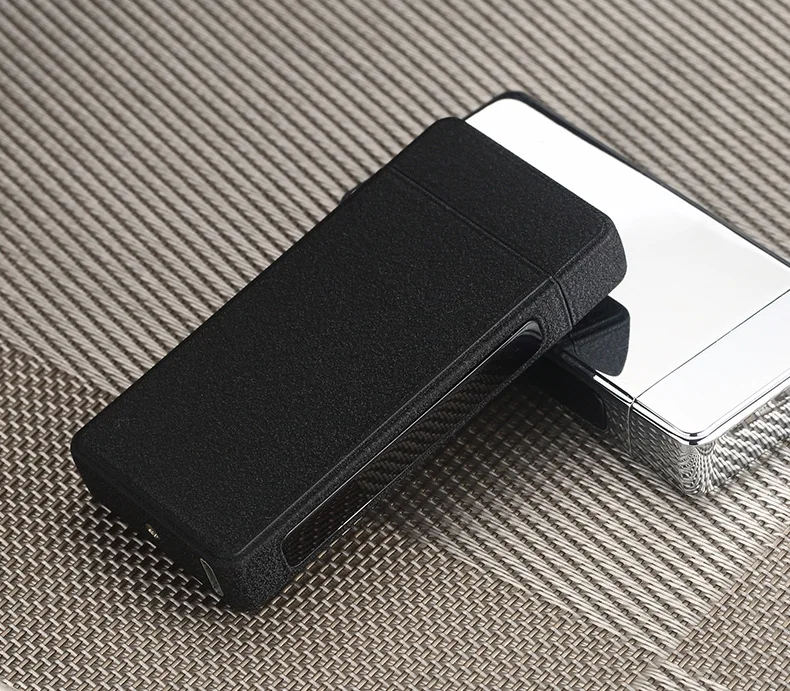 Отпечатков пальцев двойной дуги плазменная Зажигалка USB ветрозащитные, импульсные легче металла смарт-дисплей питания зажигалки Подарки