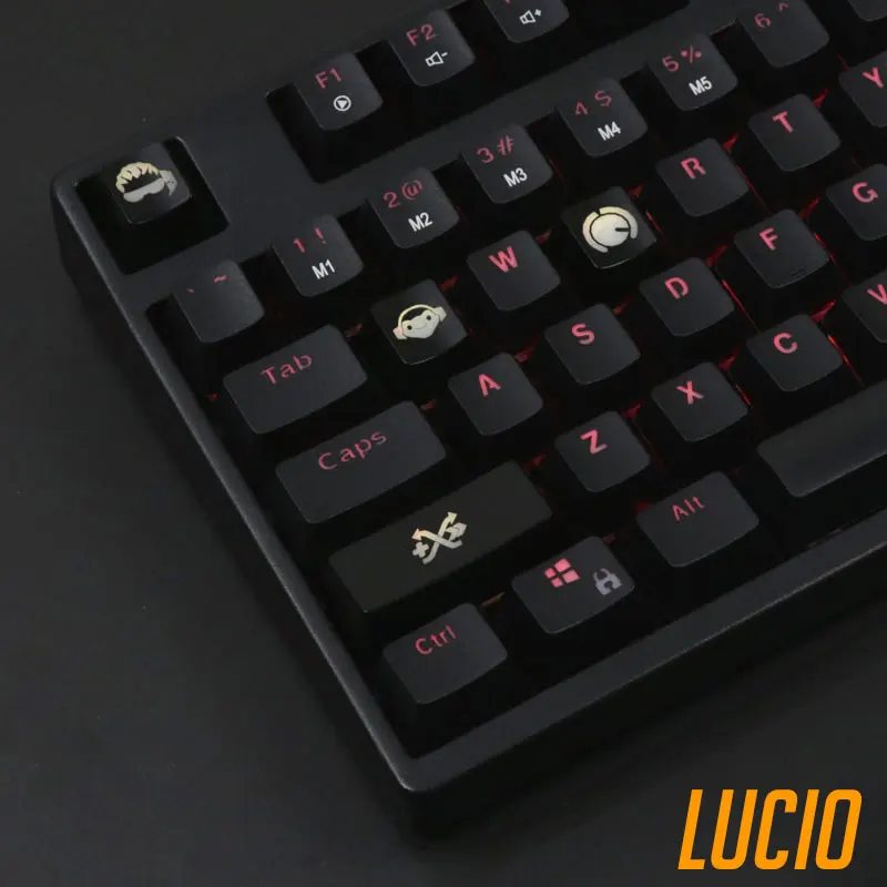 [Keycaps] 4 клавиши Overwatch gamer theme keysets подсветка OW keycaps ABS etched Keycap shine-сквозная для механической клавиатуры ANS