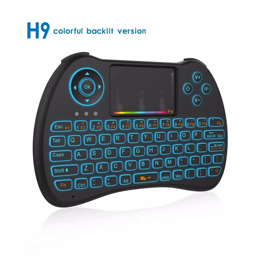 Новая Оригинальная H9 2 4G мини беспроводная игровая клавиатура RGB с подсветкой