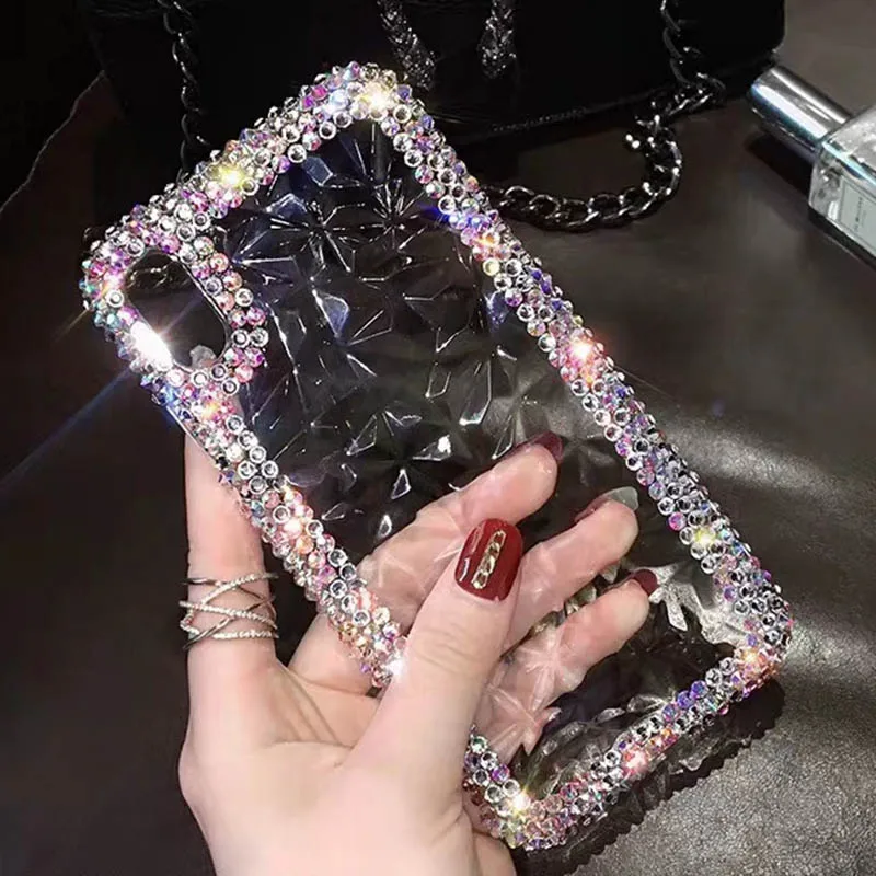 Силиконовый блестящий чехол с кристаллами для Samsung Galaxy S10 Plus S10E со стразами M10 M20 M30