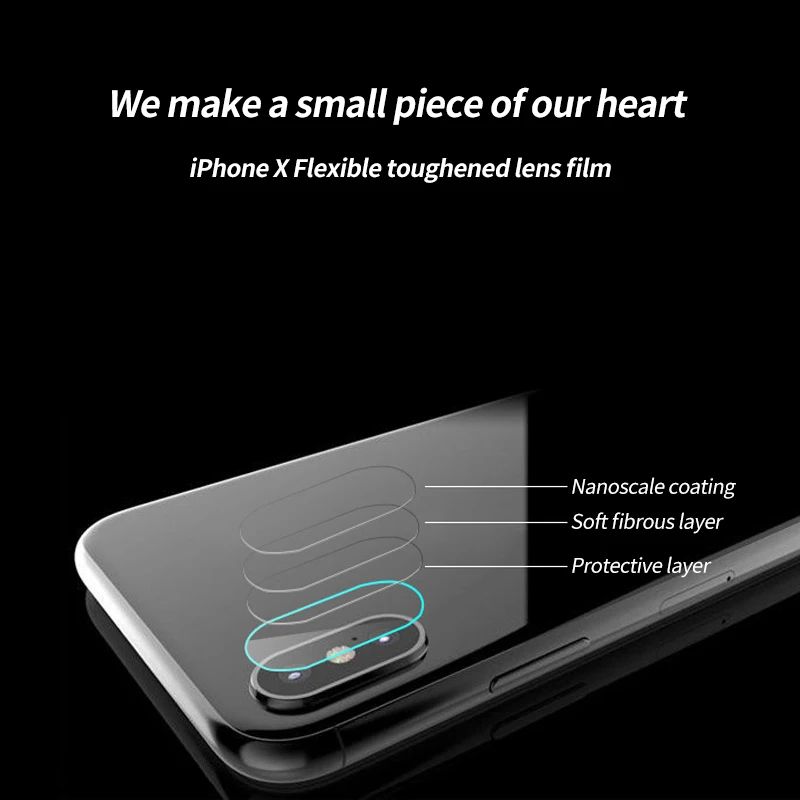 2 шт./лот прозрачная защитная пленка для объектива камеры iPhone X 10 закаленное