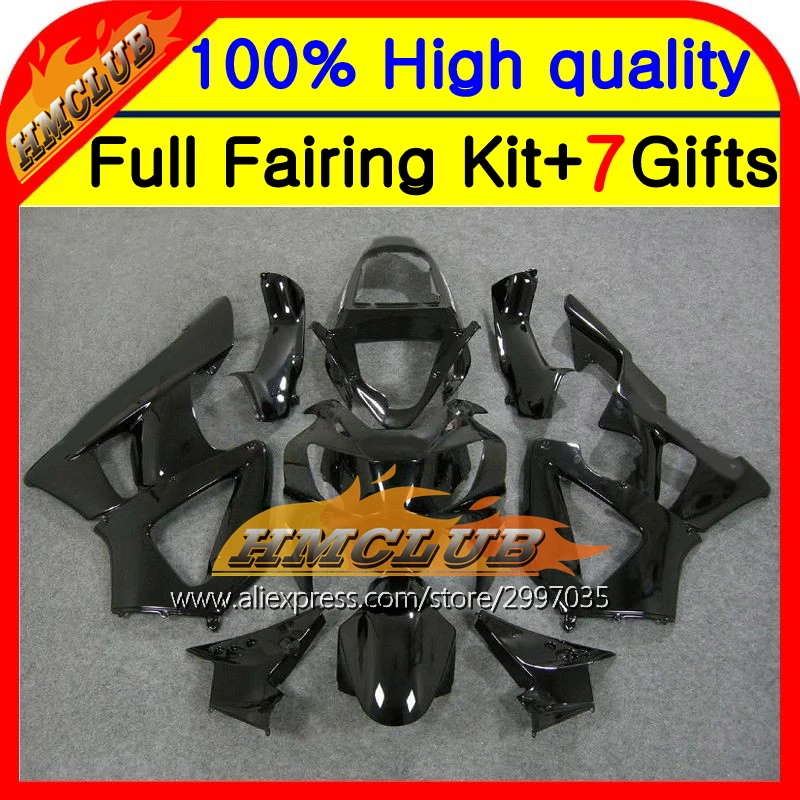 

Body For HONDA CBR900RR 00-01 Glossy black CBR929 RR 36HM57 CBR 929RR CBR 929 RR CBR929RR 00 01 ALL Black 2000 2001 Fairing