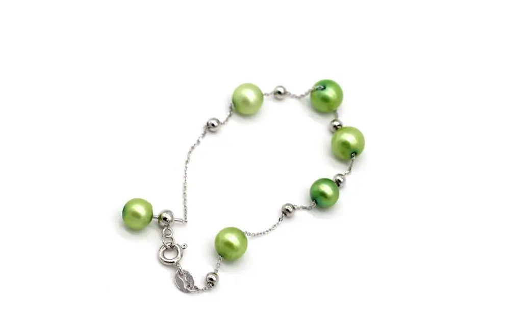 Wholesale price 925 Sterling Silver Bracelets with 6 AAA grade Round Pearls Colored N80 | Украшения и аксессуары