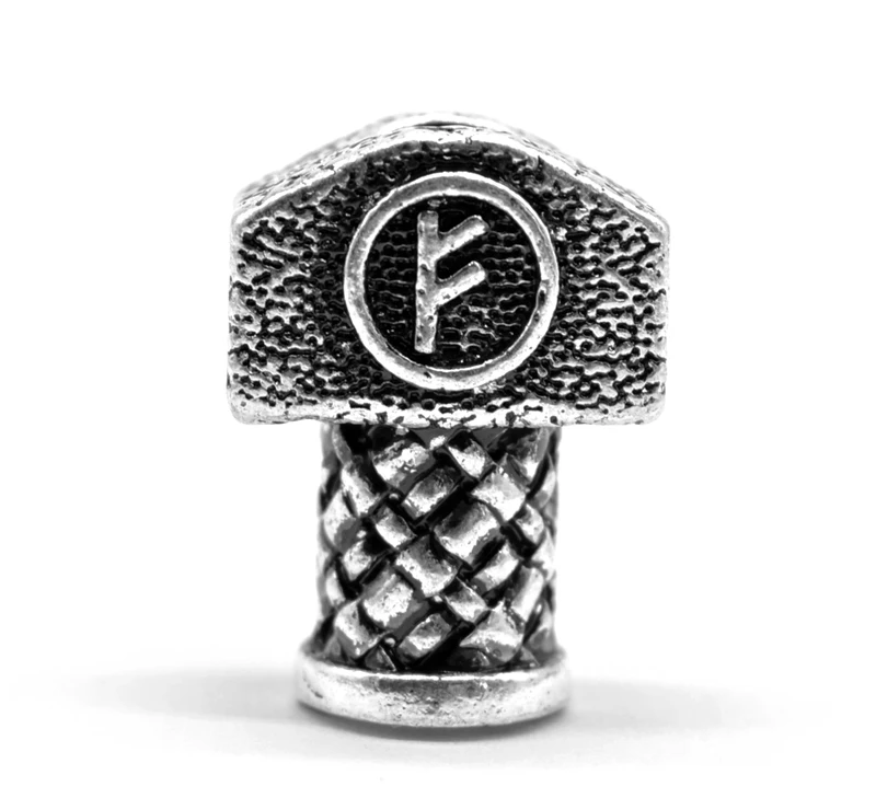 

1pc High Quality Weight Viking Runes Beads Hammer for Bracelets for Pendant Necklace DIY for Beard Hair Beads C48-9