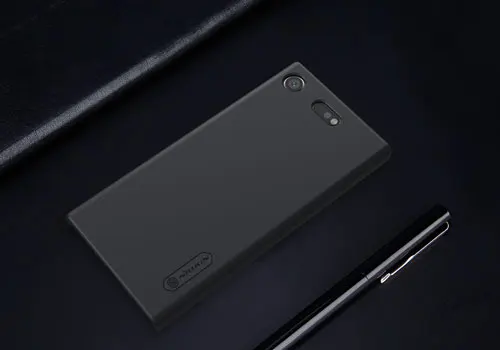 Для sony Xperia XZ1 компактный Nillkin чехол для телефона Супер матовый защитный чехол твердый пластиковый чехол на заднюю панель для Xperia XZ1 Compact mobile - Цвет: black