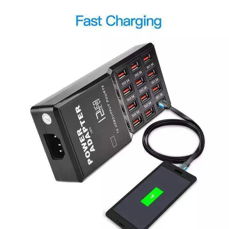 Многофункциональный 12 портовый USB зарядная станция концентратор Настольный