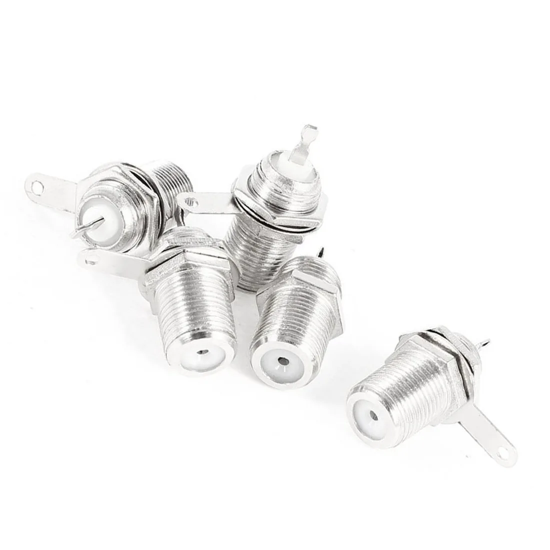 CNIM Hot 5 Pcs F Type Panel Mounted Socket Female Jack Solder Connector Adapter | Обустройство дома